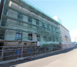 Fassade während Sanierung