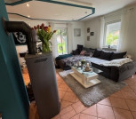 Wohnbereich und Kaminofen